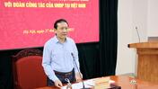 Phó Trưởng Ban Chính sách, chiến lược Trung ương Nguyễn Hồng Sơn làm việc với các chuyên gia của UNDP