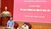 Thông qua dự thảo báo cáo kết quả kiểm tra, giám sát (đợt 3) đối với Ban Thường vụ Tỉnh ủy Đắk Lắk