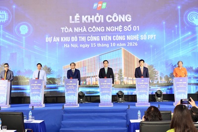 Phó Trưởng Ban Chính sách, chiến lược Trung ương Nguyễn Hoàng Giang tham dự Lễ khởi công Tòa nhà Công nghệ số 01 thuộc dự án Khu đô thị Công viên công nghệ số FPT