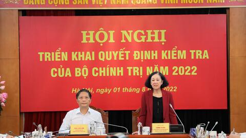 Hội nghị Triển khai Quyết định Kiểm tra việc thực hiện Nghị quyết Đại hội XIII của Đảng