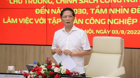 Trưởng Ban Kinh tế Trung ương Trần Tuấn Anh làm việc với Tập đoàn Viettel về Đề án "Chủ trương, chính sách công nghiệp hóa, hiện đại hóa đến năm 2030, tầm nhìn đến năm 2045”