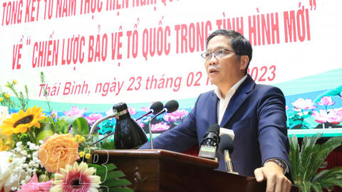 Tổng kết 10 năm thực hiện Nghị quyết Trung ương 8 (khóa XI) về chiến lược bảo vệ Tổ quốc trong tình hình mới tại Thái Bình