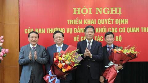 Ban Thường vụ Đảng ủy Khối các cơ quan Trung ương chuẩn y Bí thư và Phó Bí thư Đảng ủy cơ quan Ban Kinh tế Trung ương nhiệm kỳ 2020-2025