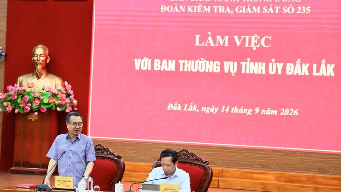 Thông qua dự thảo báo cáo kết quả kiểm tra, giám sát (đợt 3) đối với Ban Thường vụ Tỉnh ủy Đắk Lắk