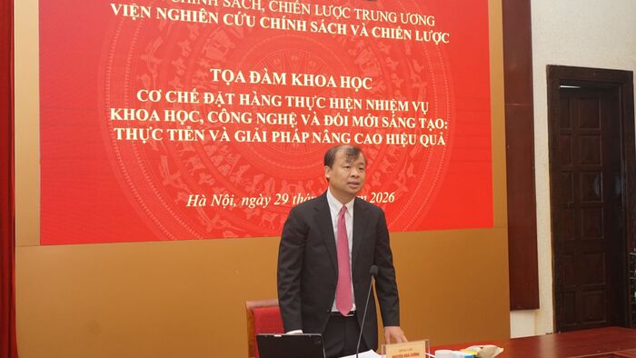 Tọa đàm khoa học “Cơ chế đặt hàng thực hiện nhiệm vụ khoa học, công nghệ và đổi mới sáng tạo: Thực tiễn và giải pháp nâng cao hiệu quả”