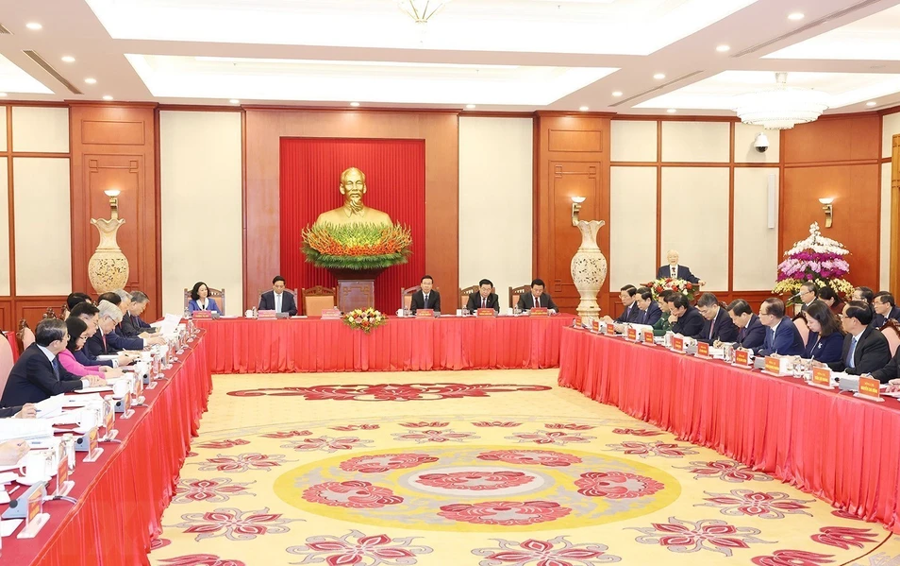To&agrave;n cảnh phi&ecirc;n họp - Ảnh: TTXVN