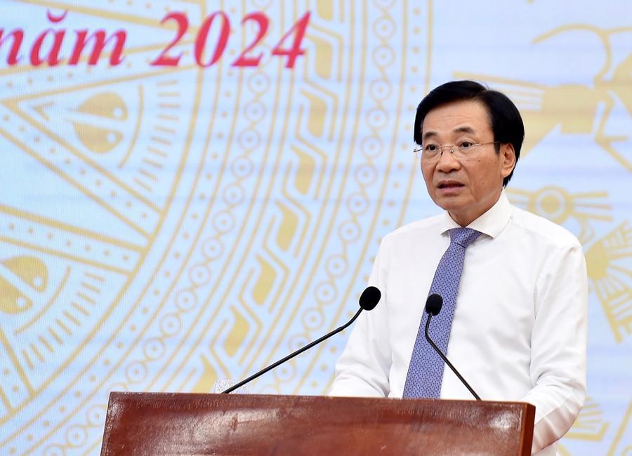 Bộ trưởng Trần Văn Sơn thông tin tại buổi họp báo về kết quả của phiên họp Chính phủ thường kỳ tháng 9/2024.