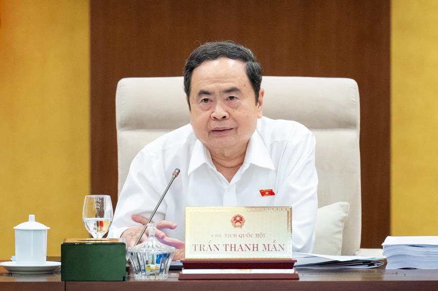 Chủ tịch Quốc hội Trần Thanh Mẫn ph&aacute;t biểu tại phi&ecirc;n họp.